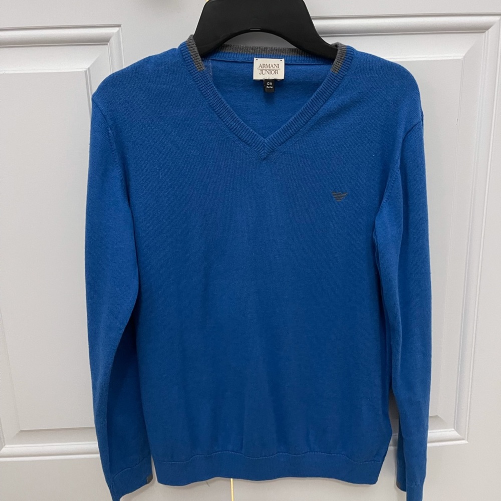 Armani junior boys v-neck sweater